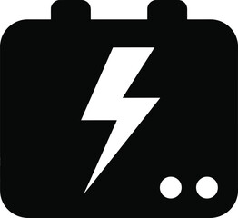 Battery with lightning energy icon vector illustration
