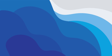 Abstract Blue Curved Layer Background. Suit for banner, web, brochure, pamflet, poster and presentation