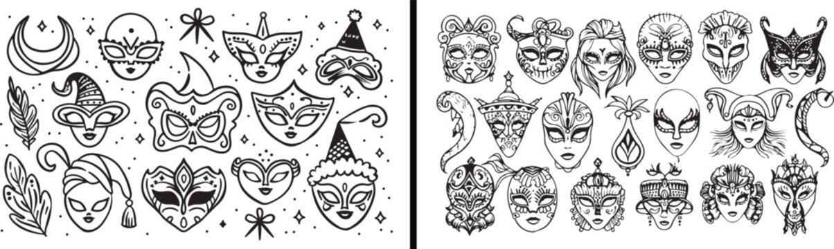 Theater mask illustration, drama face artwork, emotional mask vector, tragic comic faces, masquerade costume design, performance art sketch, stage expression vector, cultural theater symbol, artistic 