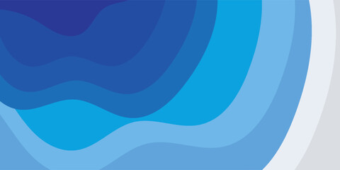 Abstract Blue Curved Layer Background. Modern Minimalist Gradient Design. Modern Trendy design in Vector Illustration