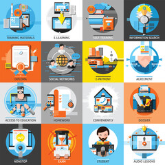 Travel flat icon set vector illustration for web design symbols