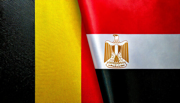 ベルギーの国旗とエジプトの国旗(Belgium flag & Egypt flag.)
