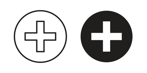 Fototapeta premium Plus icon pictogram in trendy outline style. icon, sign or symbol.