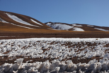 Landscape of the Los Flamencos National Reserve, Chile