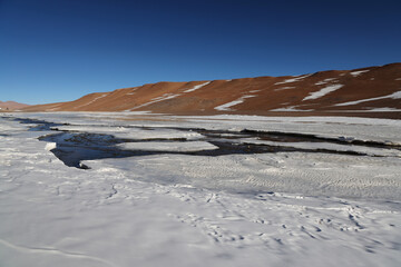 Landscape of the Los Flamencos National Reserve, Chile