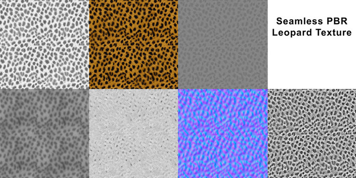 Seamless PBR Leopard Texture 3D Design