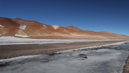 Landscape of the Los Flamencos National Reserve, Chile