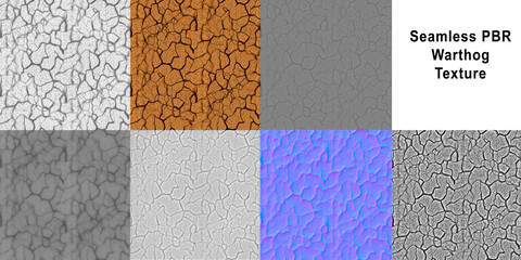 Seamless PBR Warthog Texture 3D Design