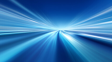 Abstract Blue Light Burst with Dynamic Line Motion and Vibrant Energy Flow in a Digital Environment