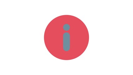 A red circle with a white 'i' icon, representing informational content or guidance.