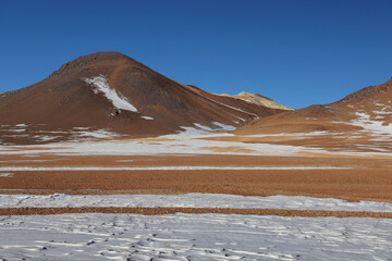 Landscape of the Los Flamencos National Reserve, Chile