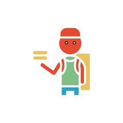 set of funny cartoon mechanic