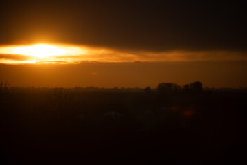 sunrise over the city