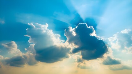clouds formation in blue sky with background