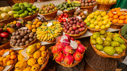 Farmers Market, Mercado dos Lavradores, Funchal, Madeira, Portugal