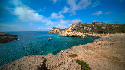 Cala S'Almunia, Santany&iacute;, Mediterranean Sea, Mallorca, Islas Baleares, Spain, Europe
