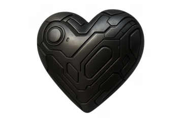 Robotic metal heart symbolizing futuristic artificial intelligence