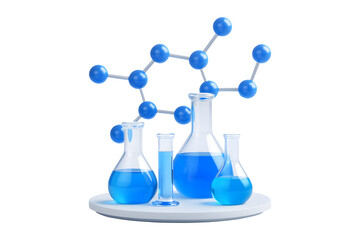 Laboratory science and chemistry icon, isolated on a white background