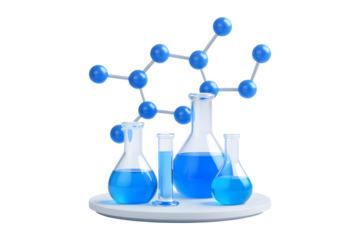 Laboratory science and chemistry icon, isolated on a white background