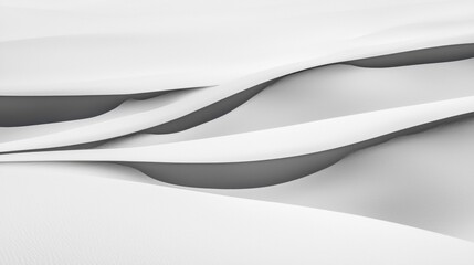 Abstract Art: White and Gray Waves