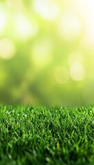 Serene Lush Greenery with Soft Blurry Background, Capturing the Beauty of Springtime Nature