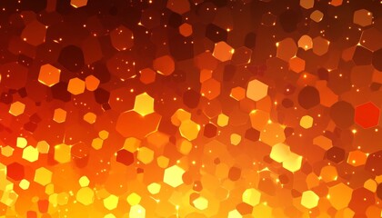 Vibrant Abstract Orange Kaleidoscope with Geometric Patterns and Dazzling Light Effects for Design