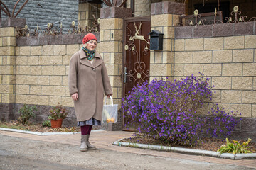 Portrait of an elderly woman - a villager