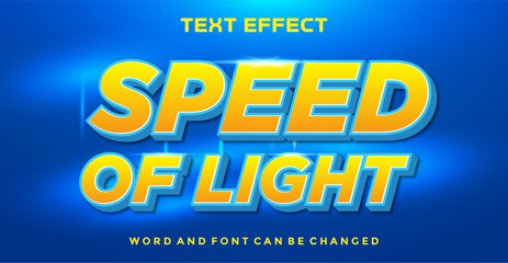 Speed of light editable text effect
