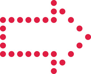 Red dotted outline arrow pointing right