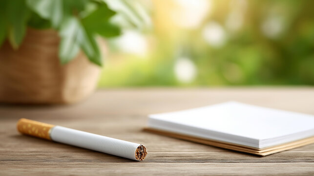 Health concept no smoking campaign, tobacco-free lifestyle promotion, addiction prevention visualization, nicotine avoidance message, wellness priority representation, smoking cess