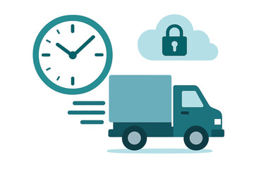 Fast and secure package delivery service with time tracking and cloud storage