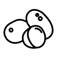 potato outline icon