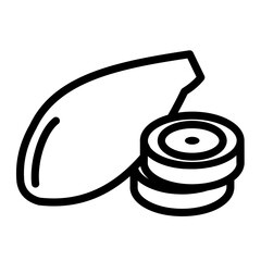 sweet potato outline icon