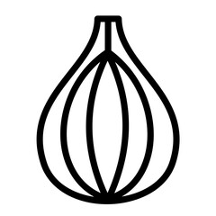 red onion outline icon