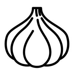 garlic outline icon