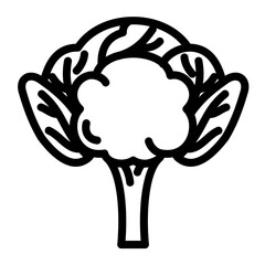 Cauliflower outline icon