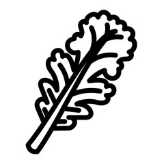 lettuce leaf outline icon