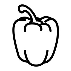 red pepper outline icon