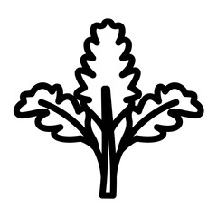 kale outline icon