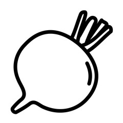 radish outline icon