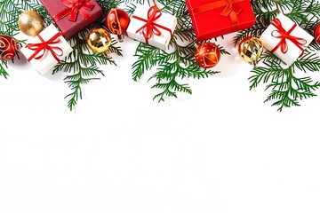 christmas decoration on white background