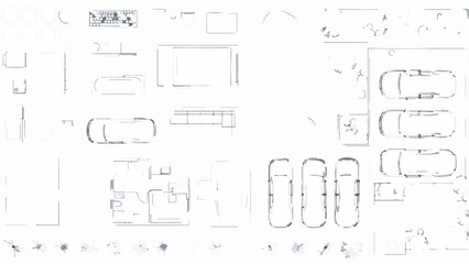 Abstract Technical Architectural Blueprint Grid Line Pattern Vector Background