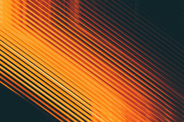 Diagonal abstract pattern of orange lines against a dark gradient background, high detail macro shot.
