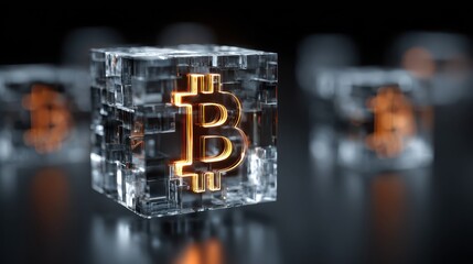 Digital block displays a bit symbol illustrates block featuring binary digit representation