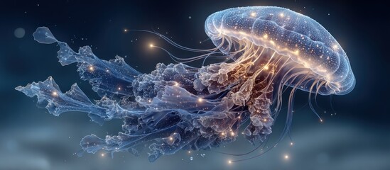 Glowing Jellyfish, Abstract Representation