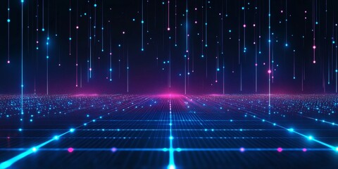 Cybernetic Digital Interface with Lights that Represent a Future Theme Technology, Abstract Form