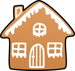 gingerbread icing in home shape