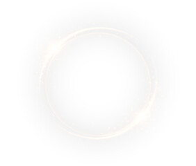 Gold Sparkling Ring PNG with Transparent Background