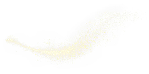 Elegant Gold Glitter PNG Overlay with Transparent Background