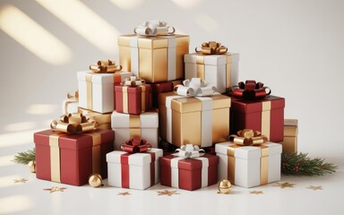 Luxury Golden Gift Box Holiday Background